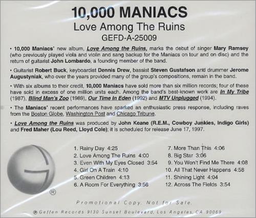 10,000 Maniacs Love Among The Ruins CD album (CDLP) US 100CDLO115741