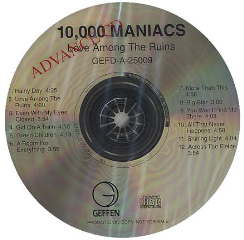 10,000 Maniacs Love Among The Ruins CD album (CDLP) US 100CDLO115741