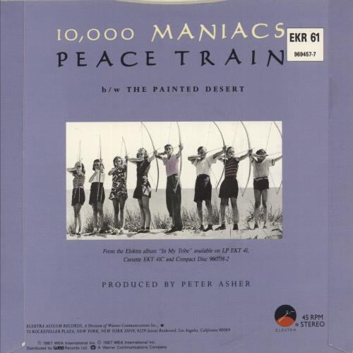 10,000 Maniacs Peace Train 7" vinyl single (7 inch record / 45) UK 10007PE874249