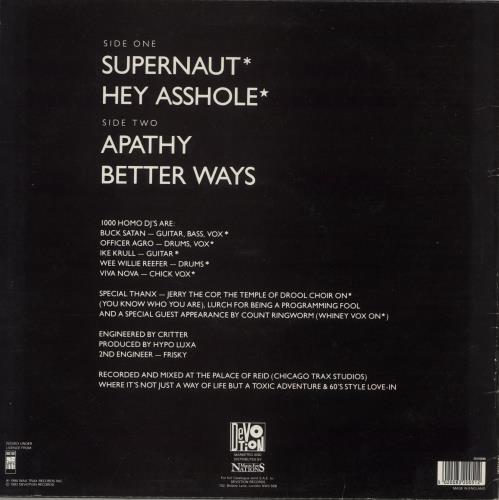 1000 Homo Djs Supernaut 12" vinyl single (12 inch record / Maxi-single) UK 10412SU870529