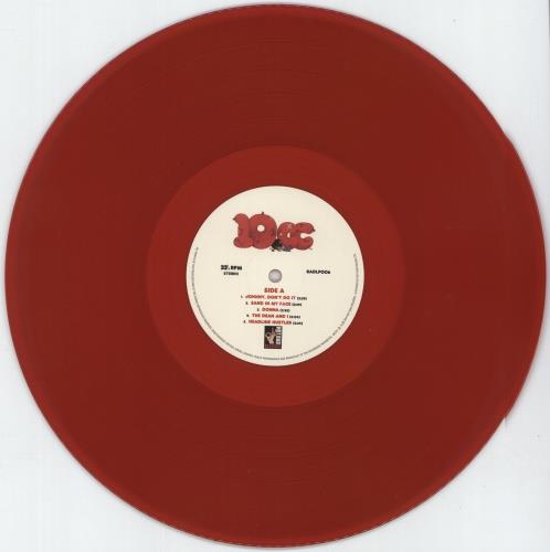 10cc 10cc - Red Vinyl vinyl LP album (LP record) UK 10CLPCC887606