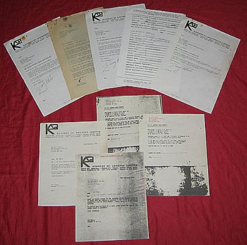 10cc Correspondence, Tax Invoices & Performance Statements memorabilia UK 10CMMCO378737