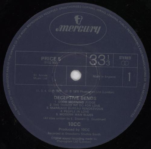 10cc Deceptive Bends vinyl LP album (LP record) UK 10CLPDE818932