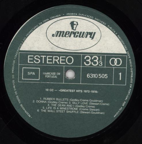 10cc Greatest Hits 1972-1978 vinyl LP album (LP record) Portuguese 10CLPGR402456
