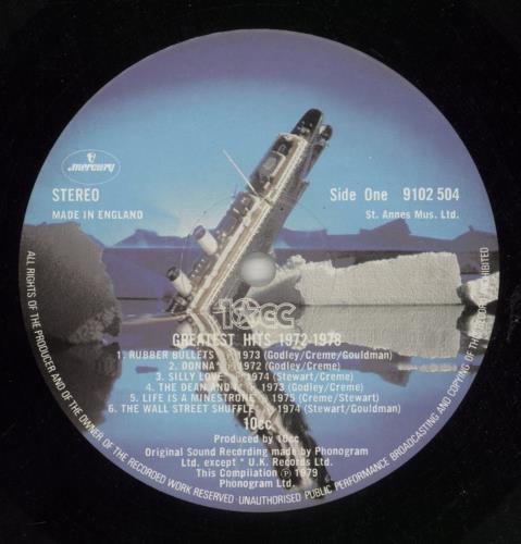 10cc Greatest Hits 1972-1978 vinyl LP album (LP record) UK 10CLPGR869037