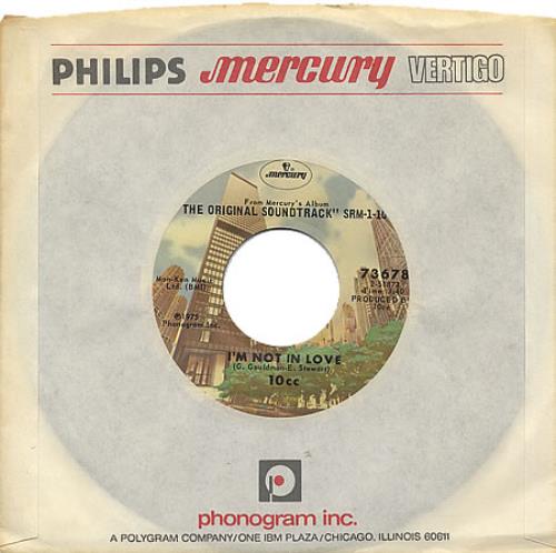 10cc I'm Not In Love 7" vinyl single (7 inch record / 45) UK 10C07IM391000