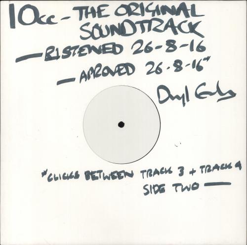 10cc The Original Soundtrack - Test Pressing vinyl LP album (LP record) UK 10CLPTH824462