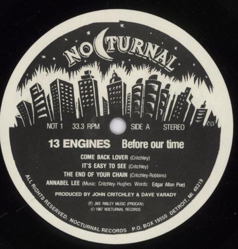 13 Engines Before Our Time vinyl LP album (LP record) US -8RLPBE892998