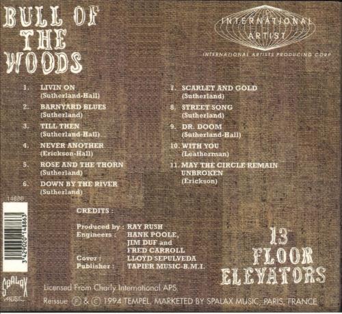 13th Floor Elevators Bull Of The Woods CD album (CDLP) French 13FCDBU383691