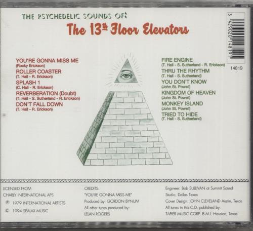 13th Floor Elevators The Psychedelic Sounds Of The 13th Floor Elevators CD album (CDLP) French 13FCDTH390702