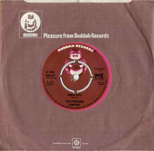 1910 Fruitgum Company Simon Says 7" vinyl single (7 inch record / 45) UK 11B07SI561044