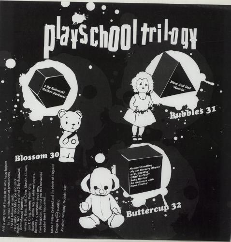 2 By Bukowski Playschool Trilogy shaped picture disc (picture disc vinyl record) UK 2AJSHPL688174