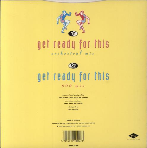 2 Unlimited Get Ready For This - Solid 7" vinyl single (7 inch record / 45) UK 2UN07GE795549