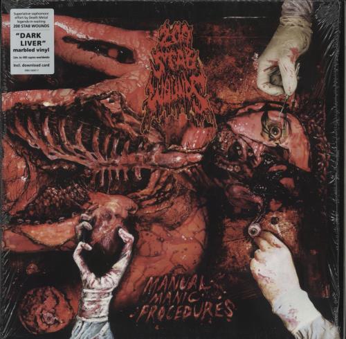 200 Stab Wounds Manual Manic Procedures - Dark Liver Marbled Vinyl vinyl LP album (LP record) UK 702LPMA854910