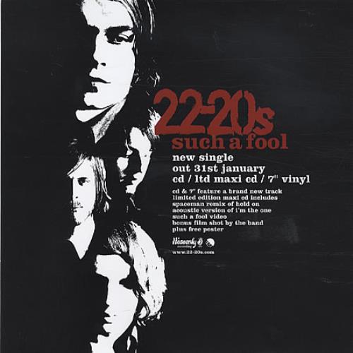 22-20s Such A Fool display UK 222DISU326559