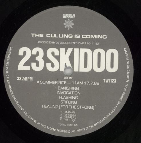 23 Skidoo The Culling Is Coming - Special Cut vinyl LP album (LP record) Belgian 23SLPTH867447