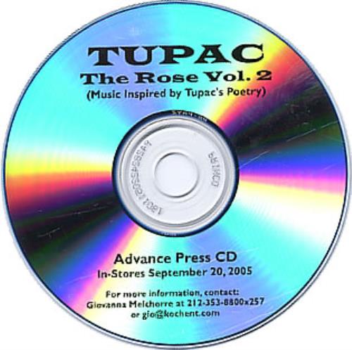 2Pac The Rose Vol. 2 CD-R acetate US 2PCCRTH344812