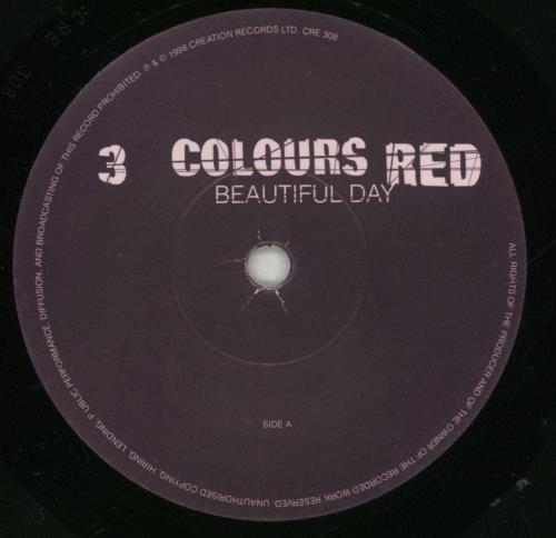 3 Colours Red Beautiful Day 7" vinyl single (7 inch record / 45) UK 3CR07BE286423