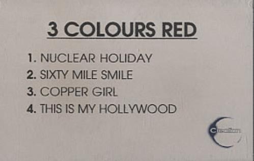 3 Colours Red Nuclear Holiday cassette single UK 3CRCMNU327905
