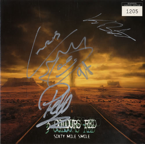 3 Colours Red Sixty Mile Smile - Autographed 7" vinyl single (7 inch record / 45) UK 3CR07SI324199