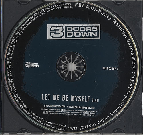 3 Doors Down Let Me Be Myself CD single (CD5 / 5") US 3DDC5LE451637