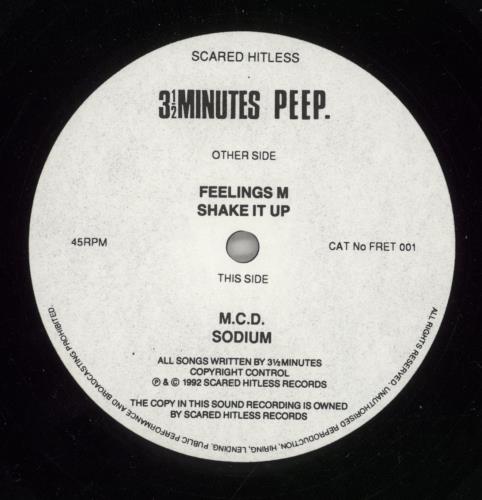 3� Minutes Peep EP 12" vinyl single (12 inch record / Maxi-single) UK 3AD12PE503272