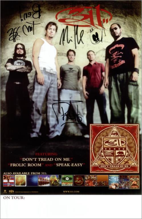 311 Don't Tread On Me - Autographed poster US 311PODO514185