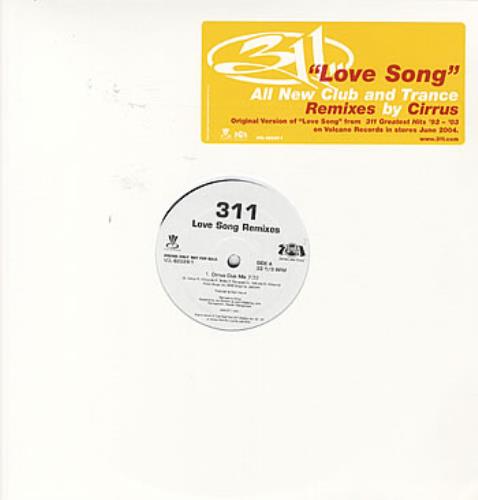311 Love Song Remixes 12" vinyl single (12 inch record / Maxi-single) US 31112LO312551