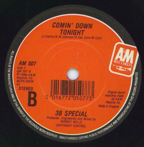 38 Special Second Chance 7" vinyl single (7 inch record / 45) UK 38S07SE805460