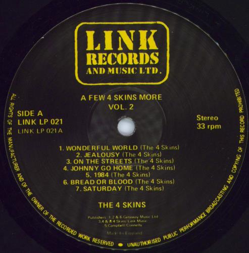 4-Skins A Few 4 Skins More 2-LP vinyl record set (Double LP Album) UK 4-S2LAF809839