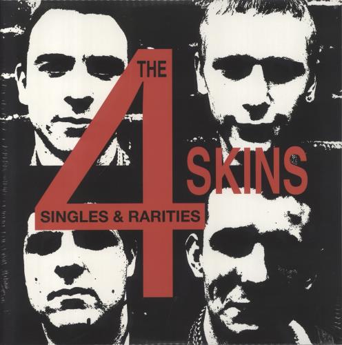 4-Skins Singles & Rarities - Red & White Vinyl - Sealed 2-LP vinyl record set (Double LP Album) UK 4-S2LSI824802