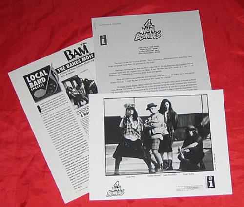 4 Non Blondes 4 Non Blondes media press pack UK 4NBPPNO388600