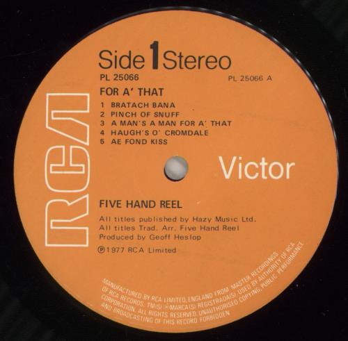 5 Hand Reel For A' That vinyl LP album (LP record) UK 5HRLPFO418244