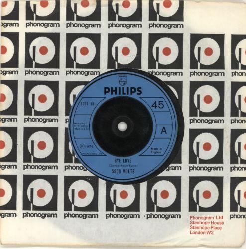 5000 Volts Bye Love 7" vinyl single (7 inch record / 45) UK 50007BY689582