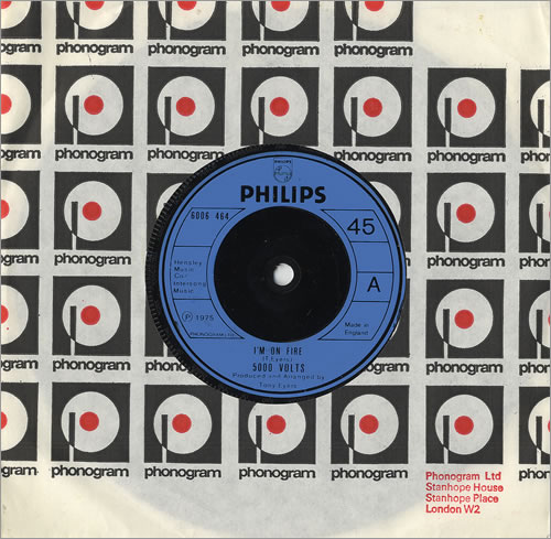 5000 Volts I'm On Fire 7" vinyl single (7 inch record / 45) UK 50007IM486549
