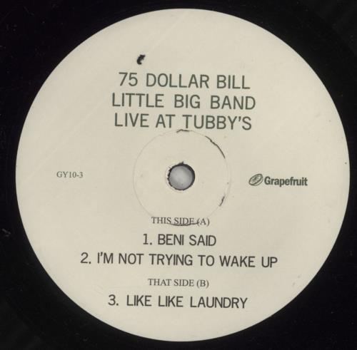 75 Dollar Bill Little Big Band Live At Tubby's 2-LP vinyl record set (Double LP Album) US 95M2LLI875935