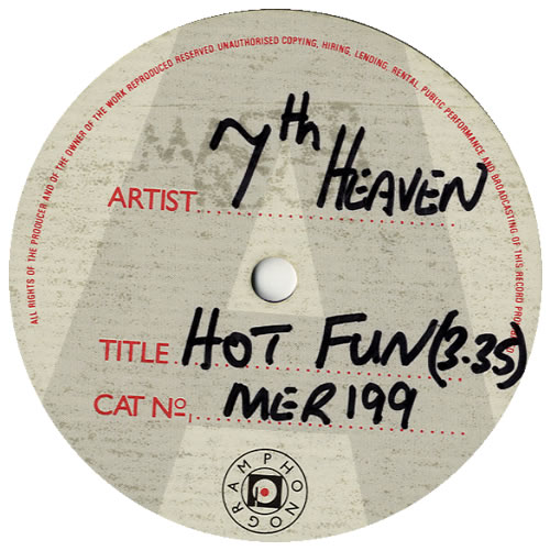 7th Heaven Hot Fun acetate UK 7THATHO576610