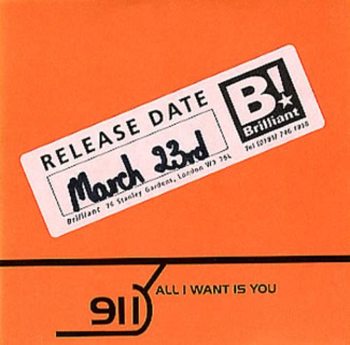 911 All I Want Is You CD single (CD5 / 5") UK 911C5AL108465