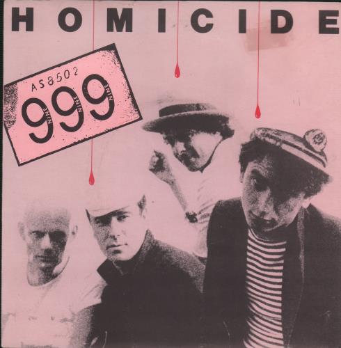 999 Homicide 7" vinyl single (7 inch record / 45) UK 99907HO265397