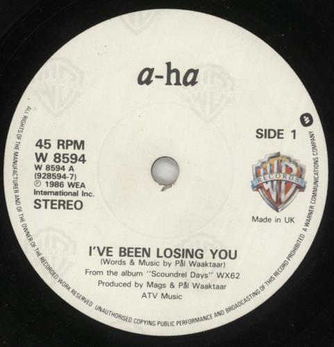 A-Ha I've Been Losing You - Solid 7" vinyl single (7 inch record / 45) UK AHA07IV615189