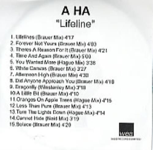 A-Ha Lifeline CD-R acetate UK AHACRLI214636