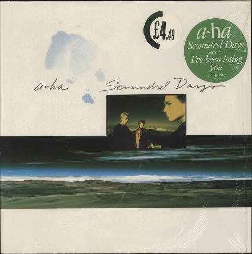 A-Ha Scoundrel Days - Hype Sticker vinyl LP album (LP record) UK AHALPSC729610