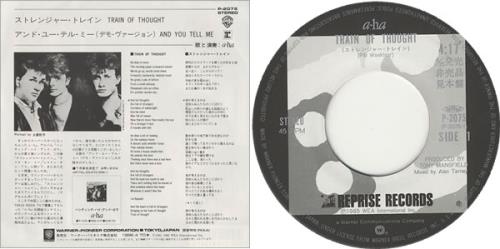 A-Ha Train Of Thought 7" vinyl single (7 inch record / 45) Japanese AHA07TR207531
