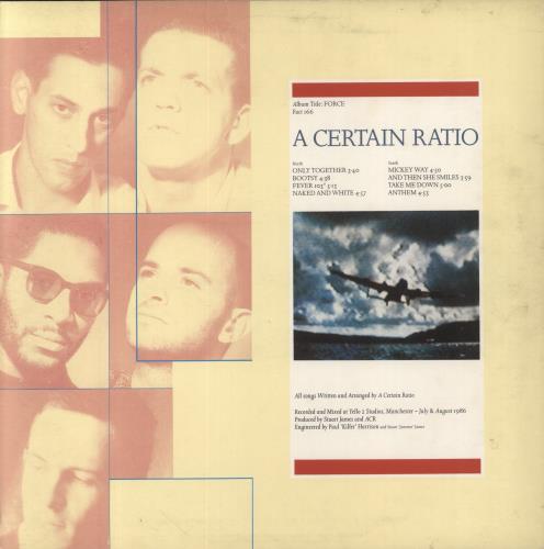 A Certain Ratio Force vinyl LP album (LP record) UK CTRLPFO138506