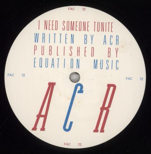 A Certain Ratio I Need Someone Tonite 12" vinyl single (12 inch record / Maxi-single) UK CTR12IN129545