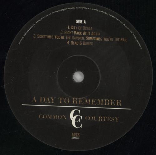 A Day To Remember Common Courtesy - Green / Black Marble Vinyl 2-LP vinyl record set (Double LP Album) UK O702LCO863458