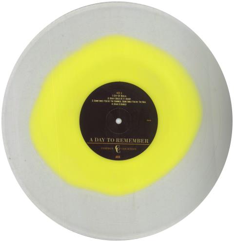 A Day To Remember Common Courtesy - Yellow In Clear Vinyl 2-LP vinyl record set (Double LP Album) US O702LCO834447