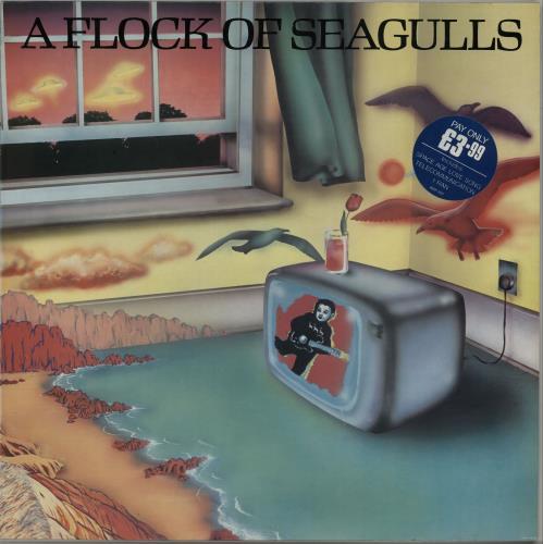 A Flock Of Seagulls A Flock Of Seagulls - Stickered vinyl LP album (LP record) UK FLKLPAF650826