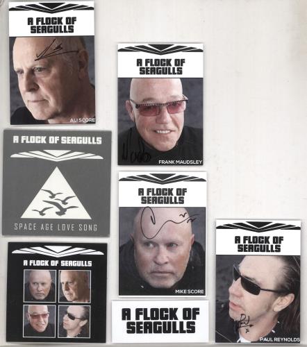A Flock Of Seagulls Ascension - Sealed + Autographed Postcards 5-CD album set UK FLK5CAS739706