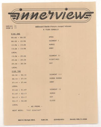 A Flock Of Seagulls Innerview vinyl LP album (LP record) US FLKLPIN126796